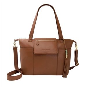 ISO Lily Jade Madeline 2.0 in Camel/Teal.